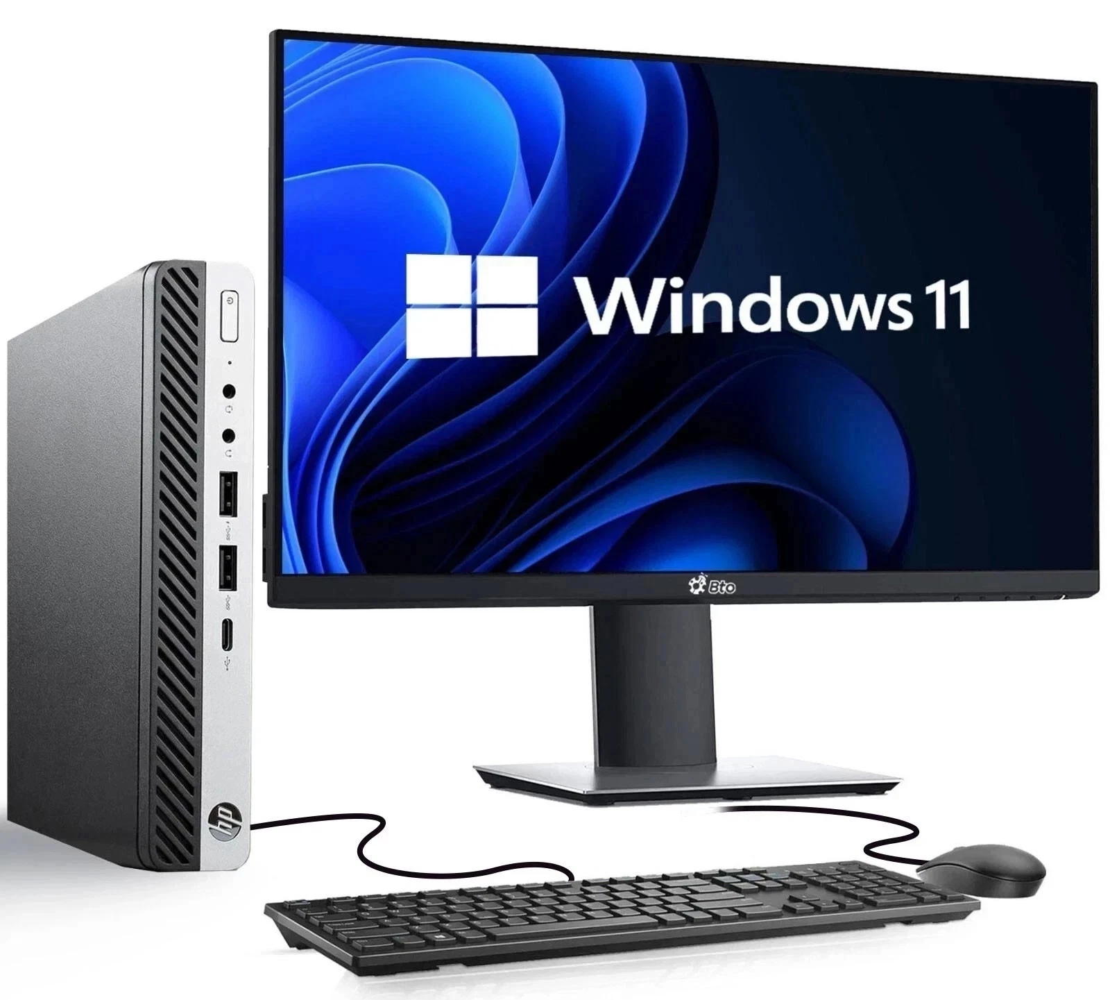 HP EliteDesk 800 G4 8th Gen. Tiny Desktop Computer Windows 11 Pro (Renewed)